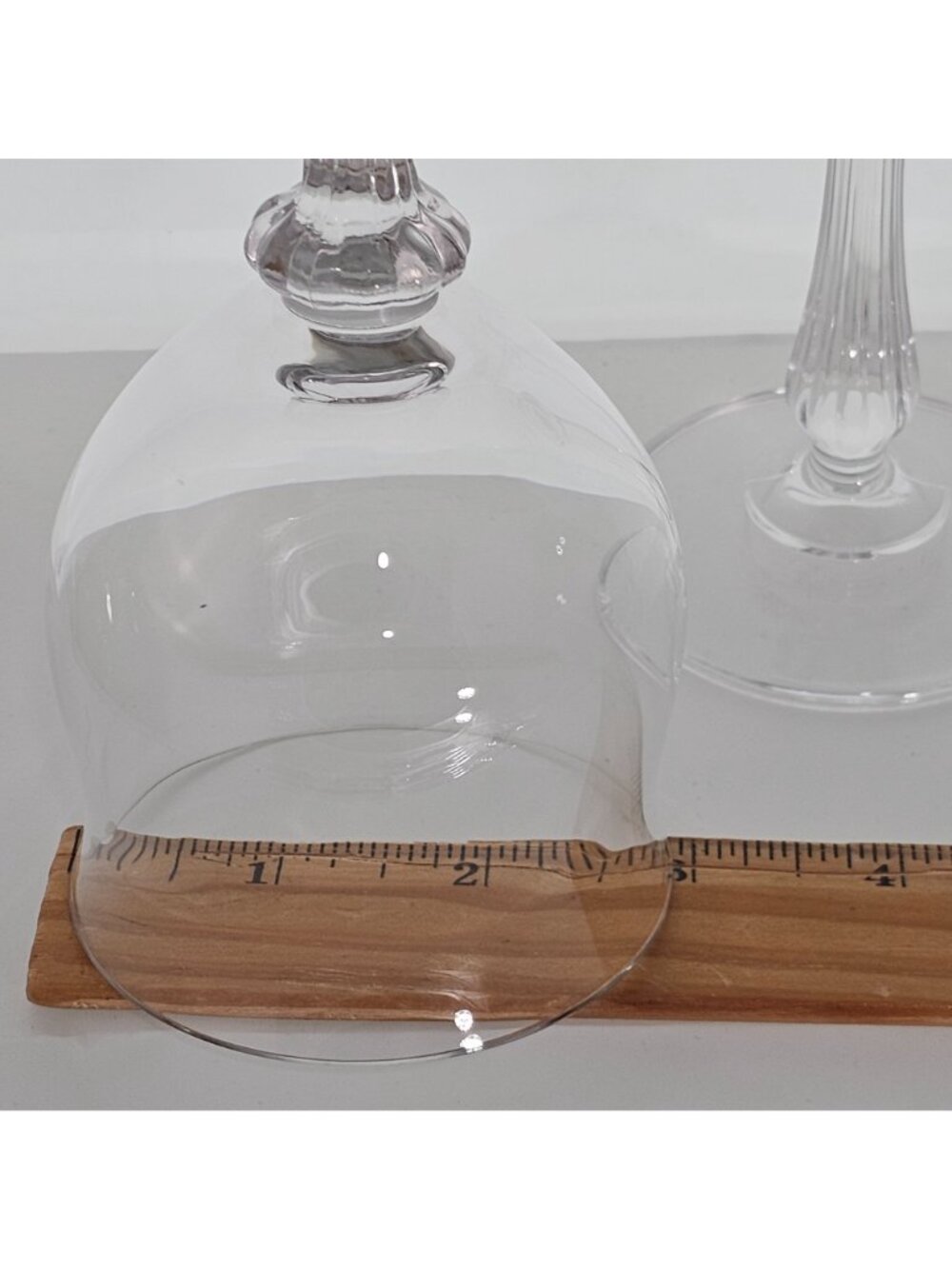 4 Mikasa Ardmore Wine Glasses 7" ribbed stem fine crystal fluted rim Germany - Picture 6 of 11